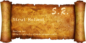 Strul Roland névjegykártya